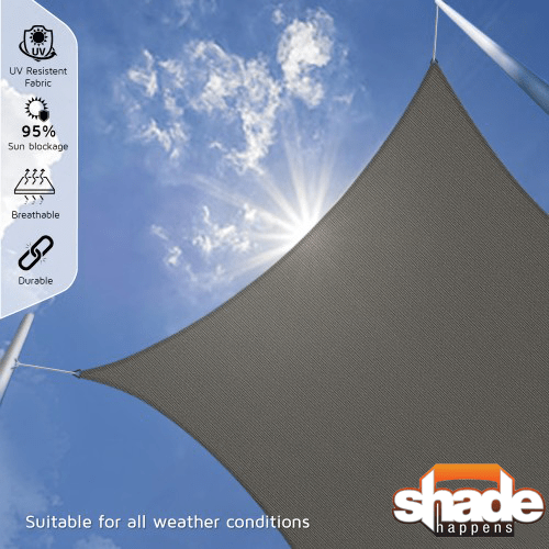 SHADE SAIL❤️未使用 SHADE HAPPENS Deluxe Shade Sail | Charcoal - ShadeClothStore.com