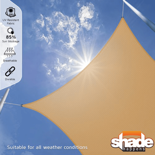 SHADE HAPPENS Premium Shade Sail | Caramel